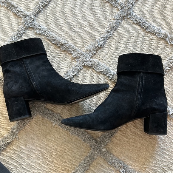 SAINT LAURENT SUEDE BLACK BOOTS - Picture 4 of 8